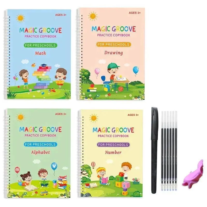Magic Ink Practice Copybook Set for Kids 3+